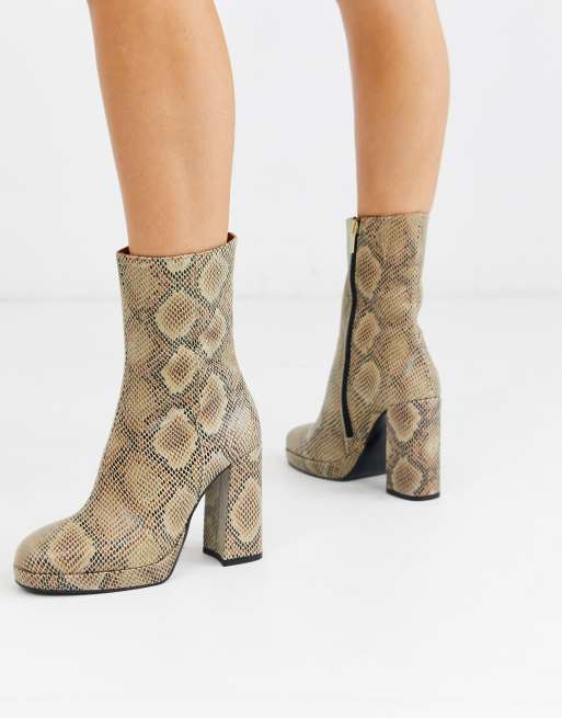 river island snake print boots