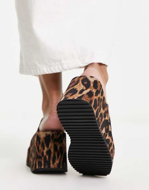 River island leopard print slippers hot sale