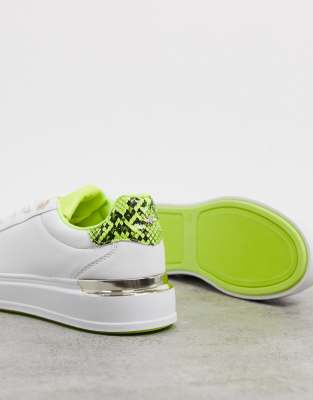 neon platform sneakers