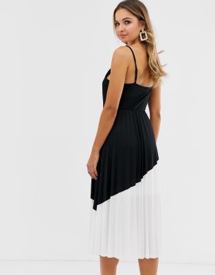 river island black pleated dress