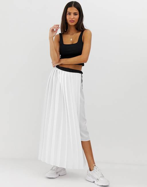 Pleated maxi skirt river island sale