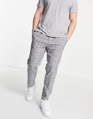River Island pleated trouser in check | ASOS