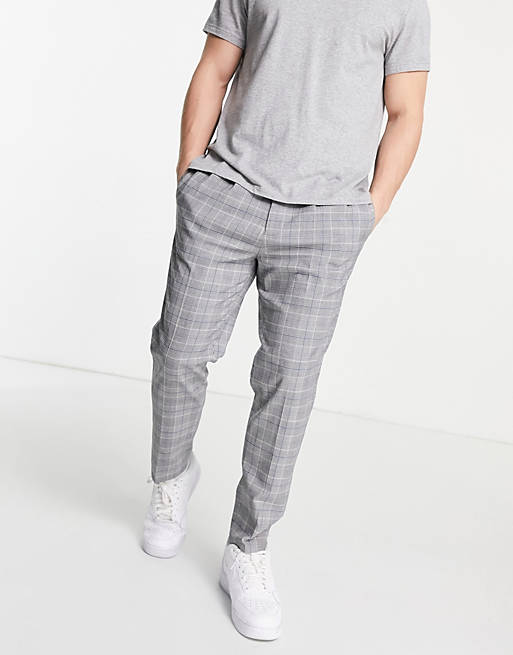 River Island pleated trouser in check