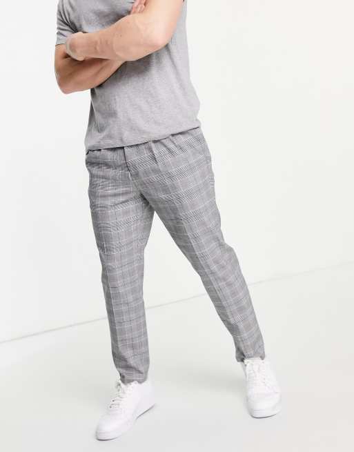 River Island pleated trouser in check, 4 of 4