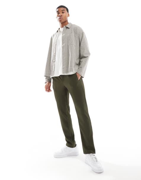 River Island pleated trousers in khaki - view 1