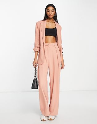 river island pink trouser suit