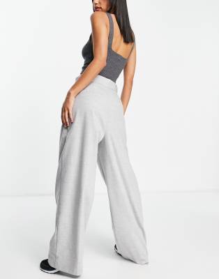 grey straight leg trousers womens