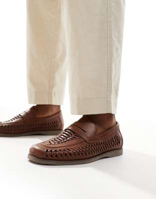 River Island – Plecione brązowe loafersy - view 1