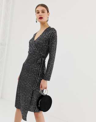 metallic leopard print dress