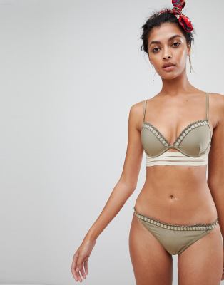 asos gold bikini