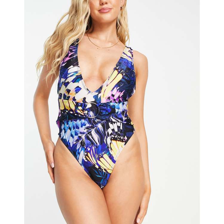 River island hot sale blue swimsuit