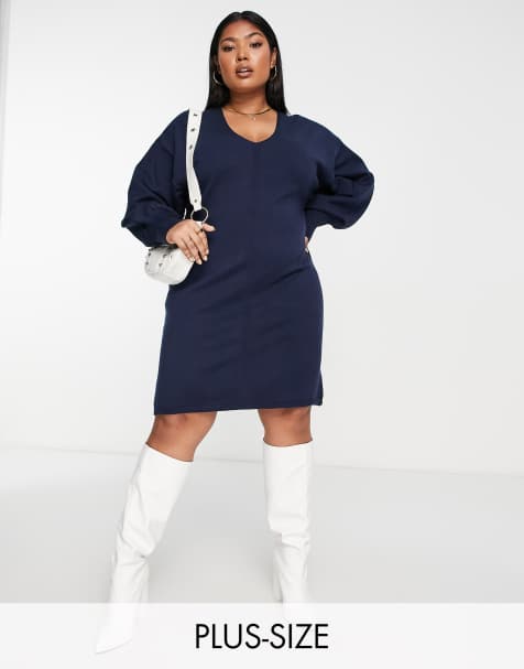 Jean jumper dress hot sale plus size