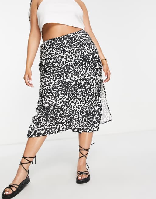 Leopard print midi skirt river outlet island