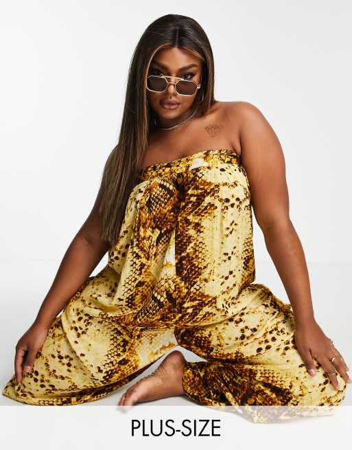 Yellow store snakeskin jumpsuit