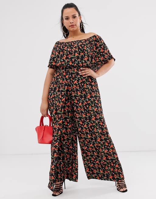 River island best sale bardot jumpsuit