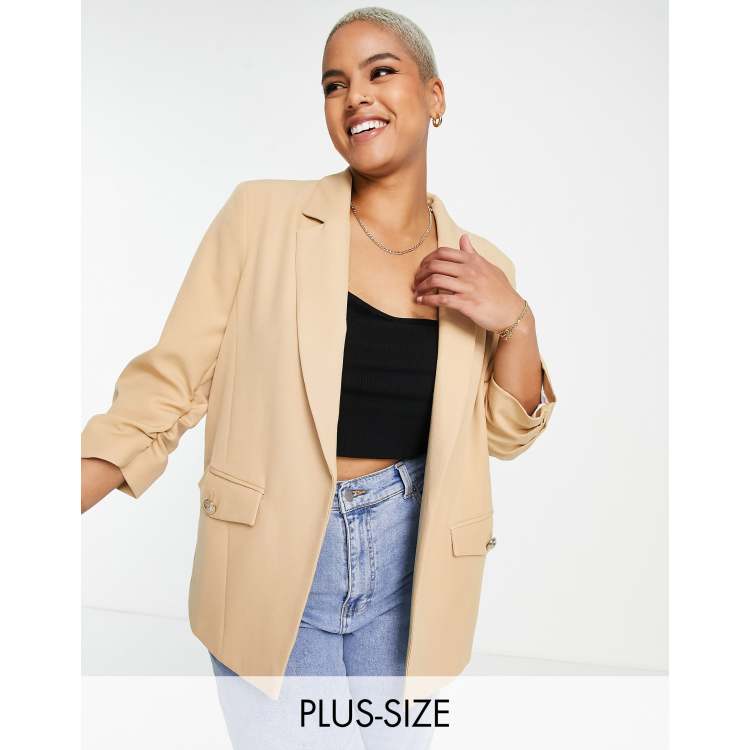 Beige blazer river island sale