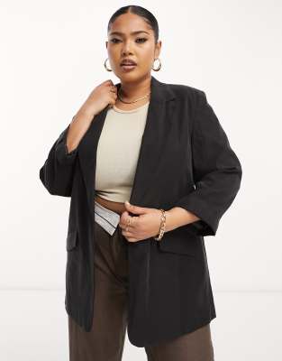 River Island Plus River Island Plus blazer in black