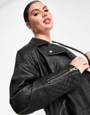 River island clearance plus leather jacket