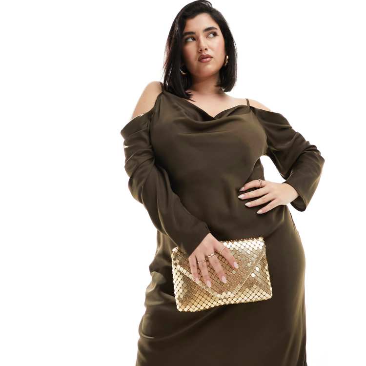 Plus cold shoulder dress hotsell