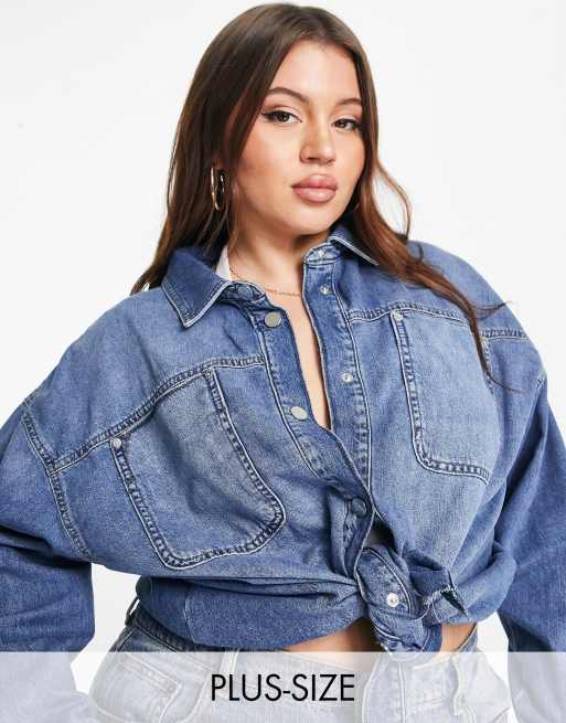 River island oversized deals denim jacket