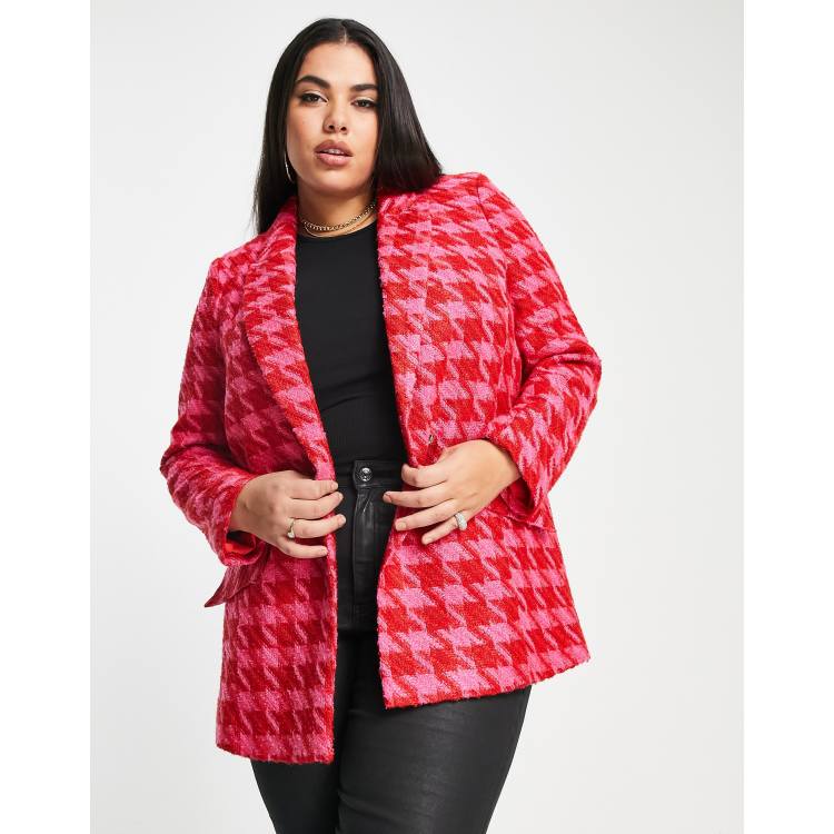 Tune Into Love Houndstooth Blazer Curves