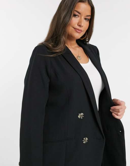 Black Double Button Blazer