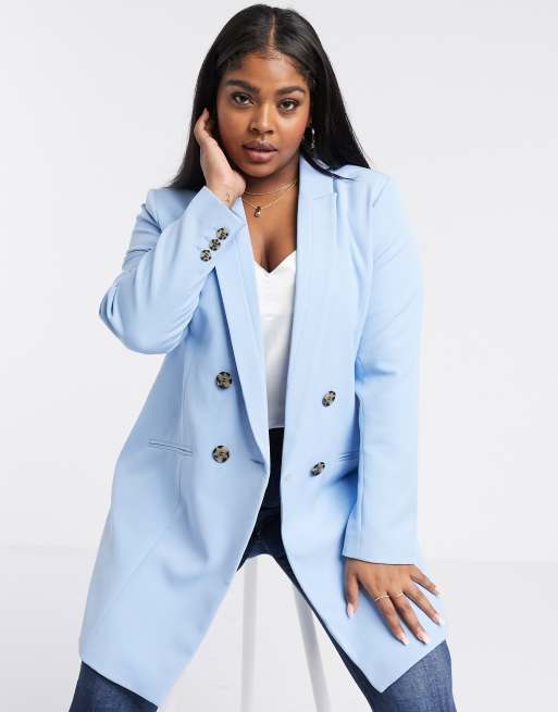 River island light blue on sale blazer