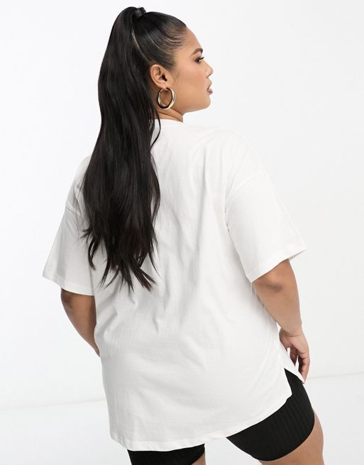 RIER Over size white Design shirt