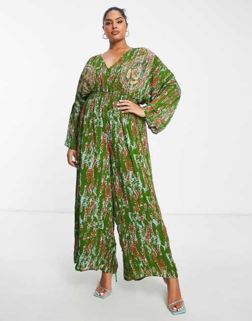 River island store green jumpsuit