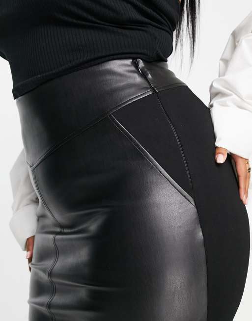 River island leather pencil on sale skirt