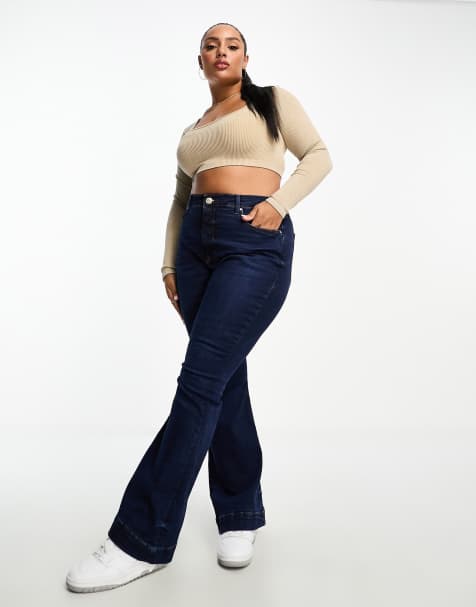 Plus Size Flare Jeans for Women