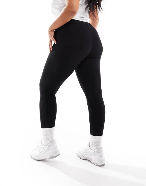 High Rise Jersey Leggings - Black