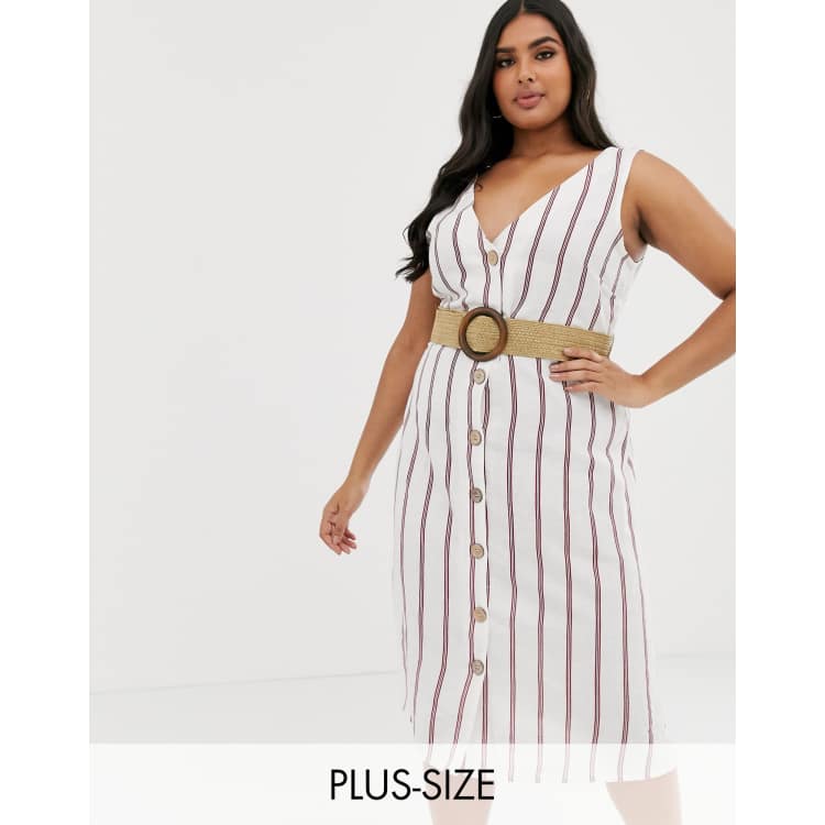 River island white linen hot sale dress