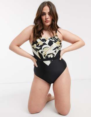 river island plus swimwear