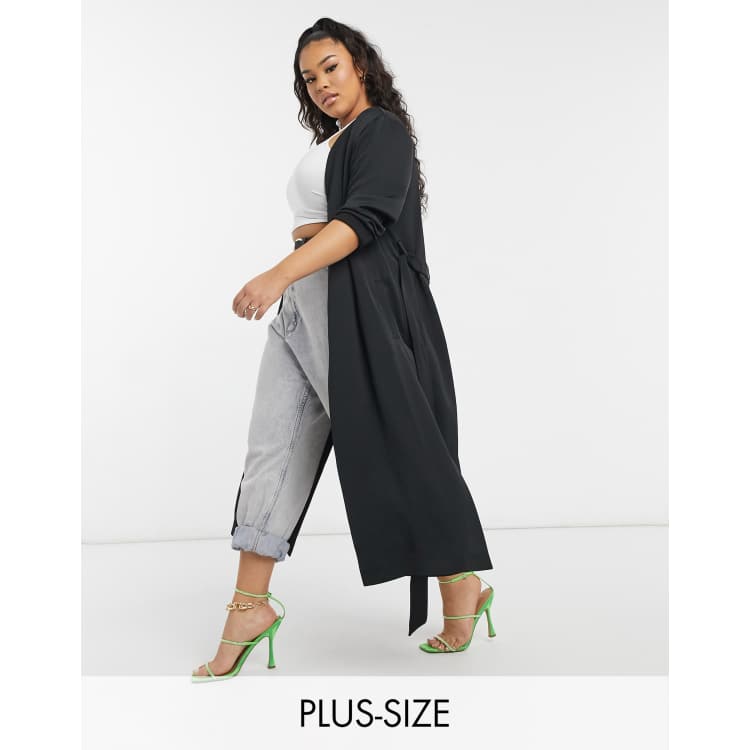 Plus size sales duster jacket dress