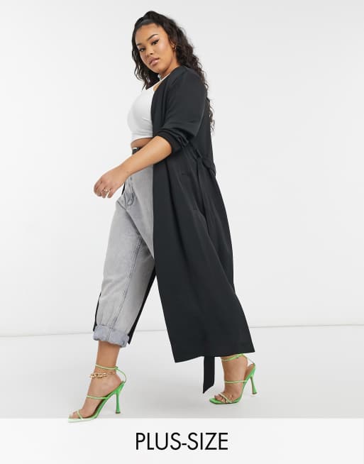 Plus size duster store jacket