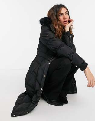 river island longline puffer jacket