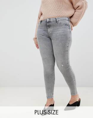 plus size grey jeans