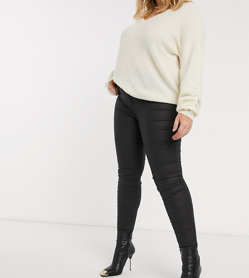 Plus-size jeans by River Island Coming soon to your Saved Items High-rise waist Concealed fly Five pockets Skinny fit Tight cut, regular on the waist