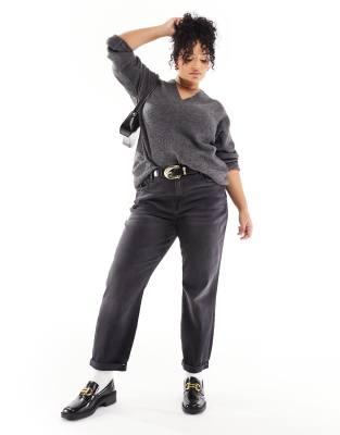 River Island Plus River Island Plus mom jean in black