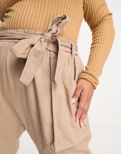 Pantalon beige best sale avec ceinture