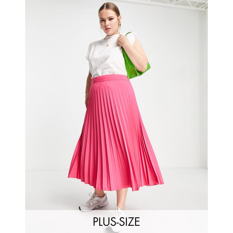 Green pleated clearance skirt river island