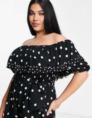 river island polka dot playsuit