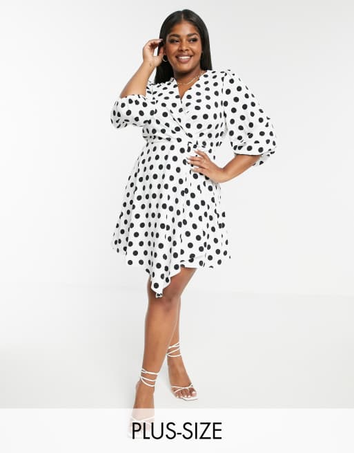 Asos polka cheap dot wrap dress