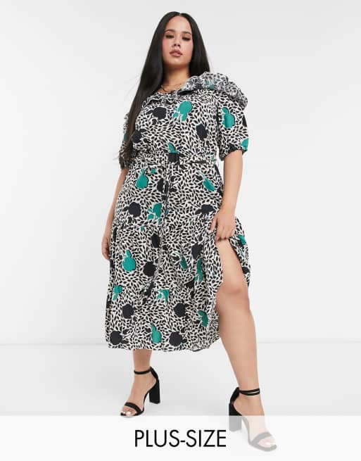 printed bardot dress