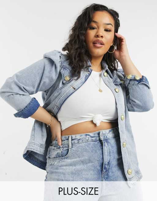 Jean jacket hotsell puff shoulders