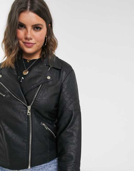 River island plus sales leather jacket