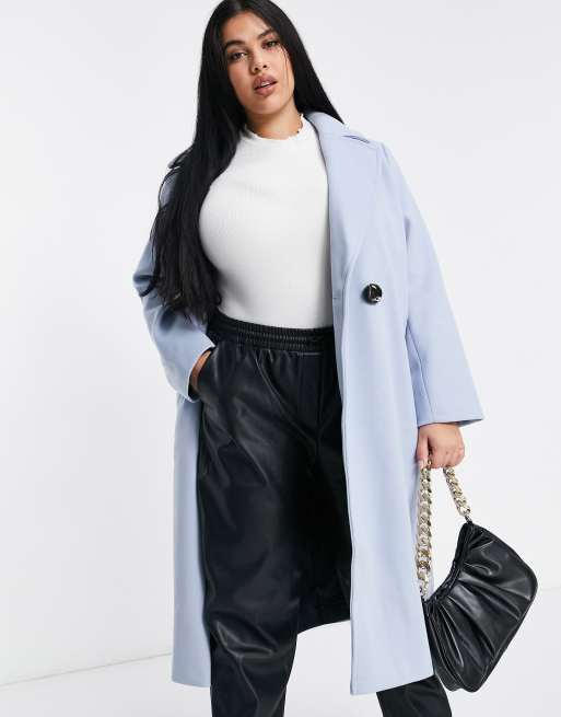 River island pale blue on sale coat