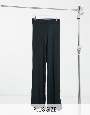 ribbed kick flare trousers