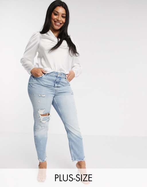 River island best sale ripped mom jeans